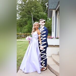 Ashley Lauren Prom Dress purple with bow Size 2